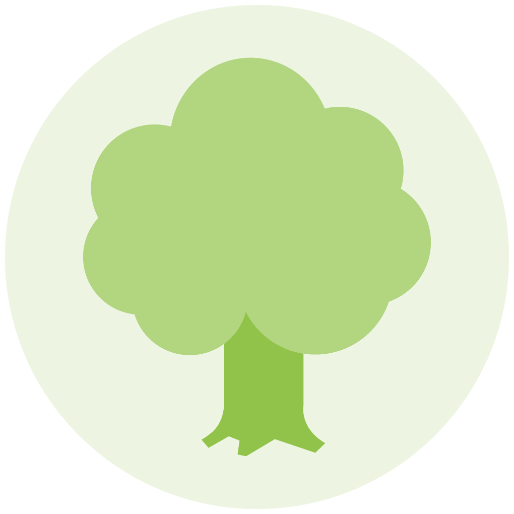 Workshop Icon "Dem CO2 auf der Spur" mit einem Baum