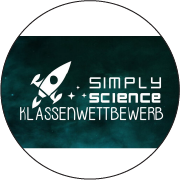 Logo Klassenwettbewerb SimplyScience mit Rakete